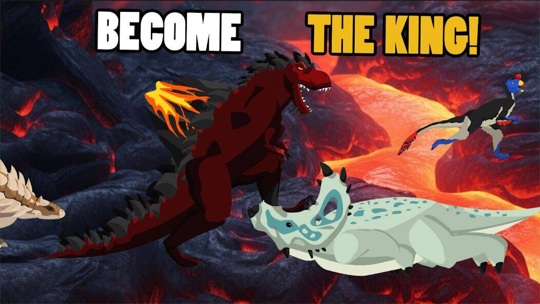 Скачать взломанную T-Rex Fights More Dinosaurs [Много денег] MOD apk на Андроид