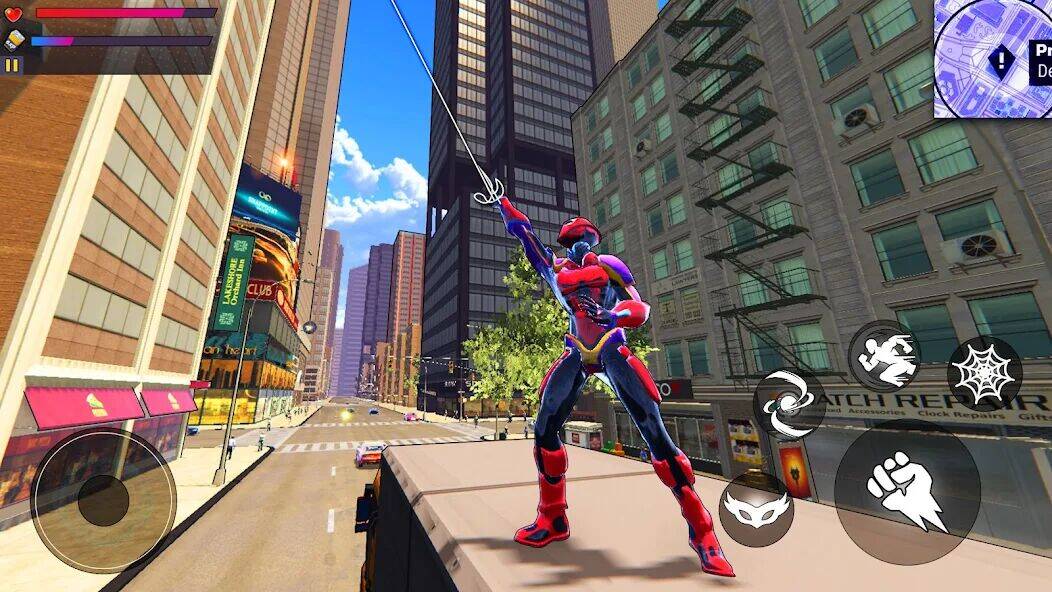 Скачать взломанную Spider Hero:Super City Hero [Много монет] MOD apk на Андроид