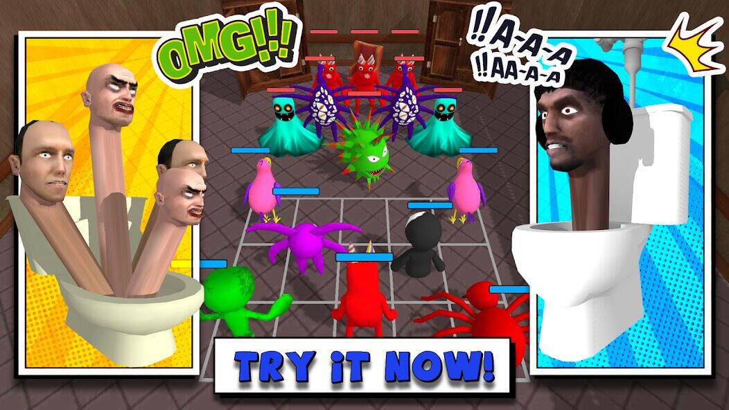 Скачать взломанную Bambam Monster Vs 100 Doors [Мод меню] MOD apk на Андроид