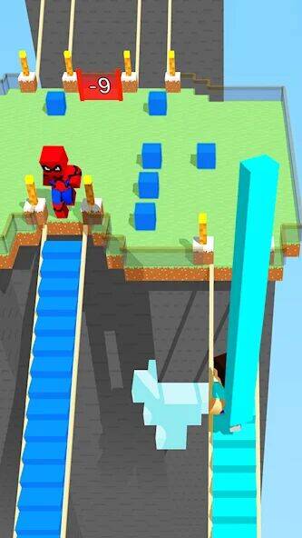Скачать взломанную Craft Bridge Race [Много денег] MOD apk на Андроид