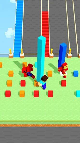 Скачать взломанную Craft Bridge Race [Много денег] MOD apk на Андроид