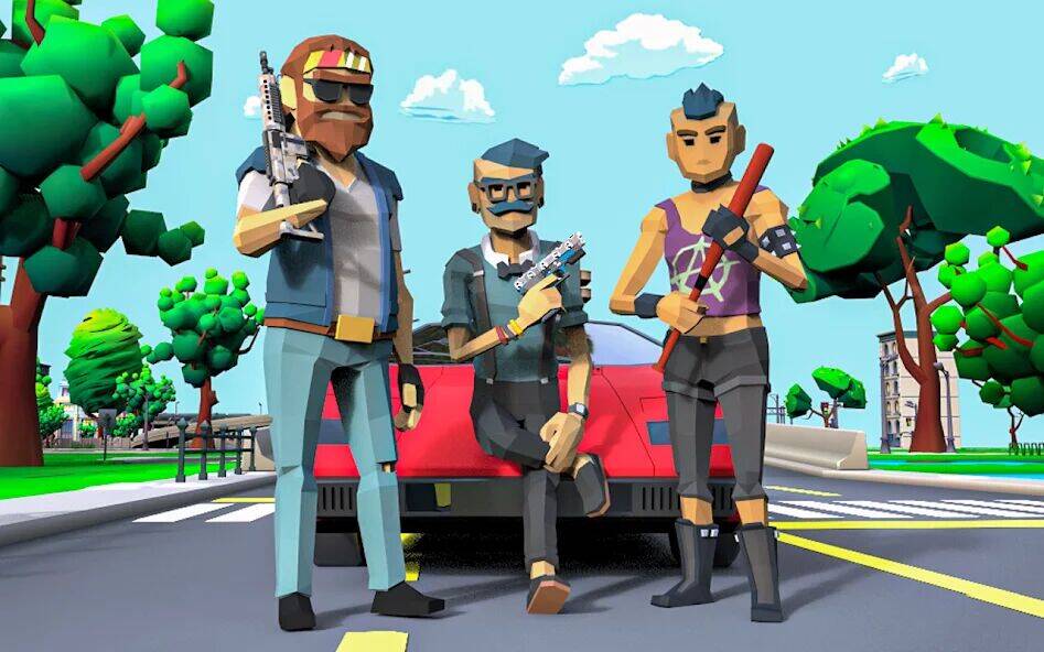 Скачать взломанную Gangster Car Theft Wars Games [Мод меню] MOD apk на Андроид