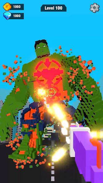 Скачать взломанную Pixel Shooting: Craft Demolish [Много денег] MOD apk на Андроид