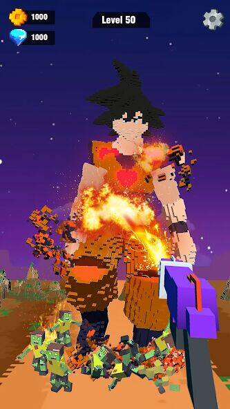 Скачать взломанную Pixel Shooting: Craft Demolish [Много денег] MOD apk на Андроид