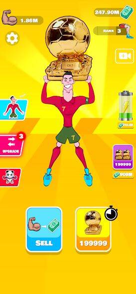 Скачать взломанную Training Ronaldo [Много денег] MOD apk на Андроид