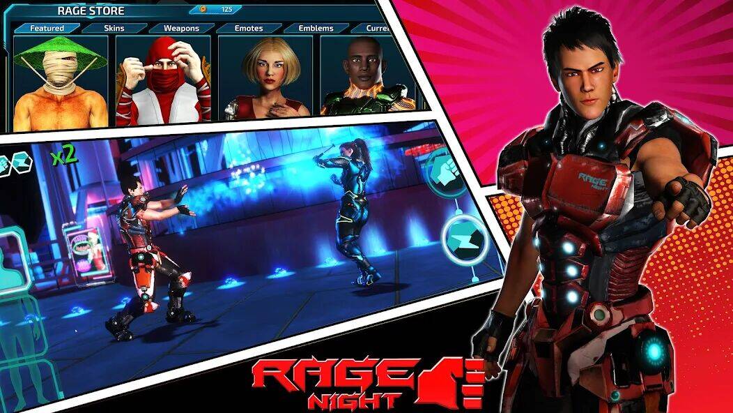 Скачать взломанную Rage Night [Много монет] MOD apk на Андроид