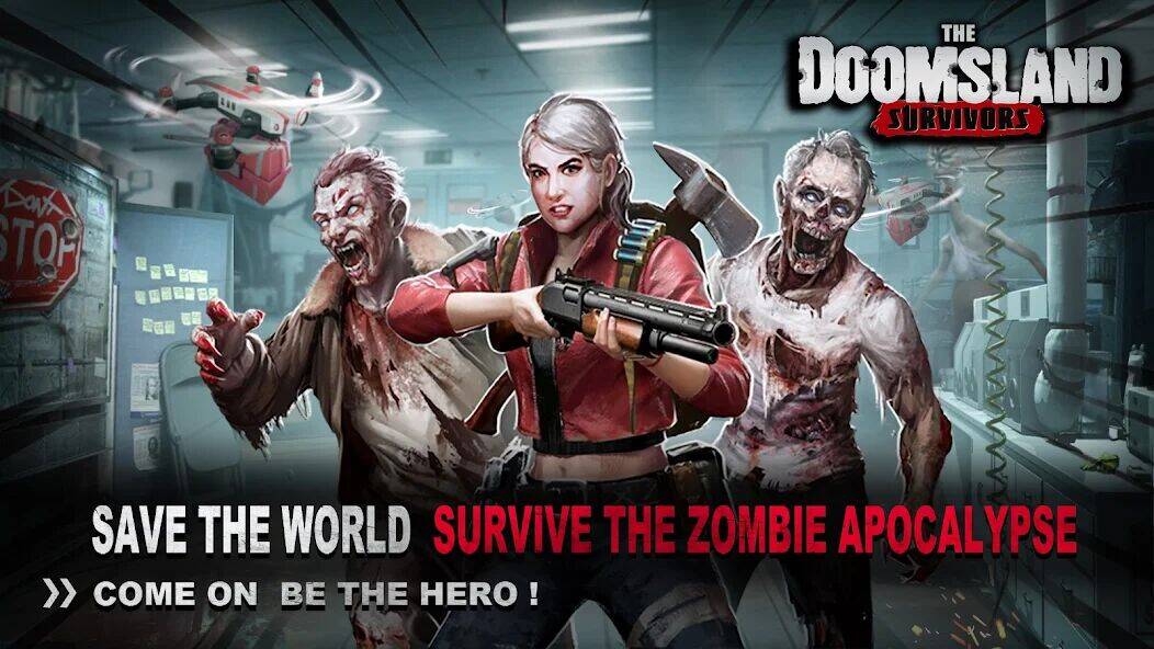 Скачать взломанную The Doomsland: Survivors [Много денег] MOD apk на Андроид