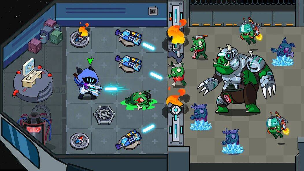 Скачать взломанную Space Survival: Zombie Attack [Бесплатные покупки] MOD apk на Андроид