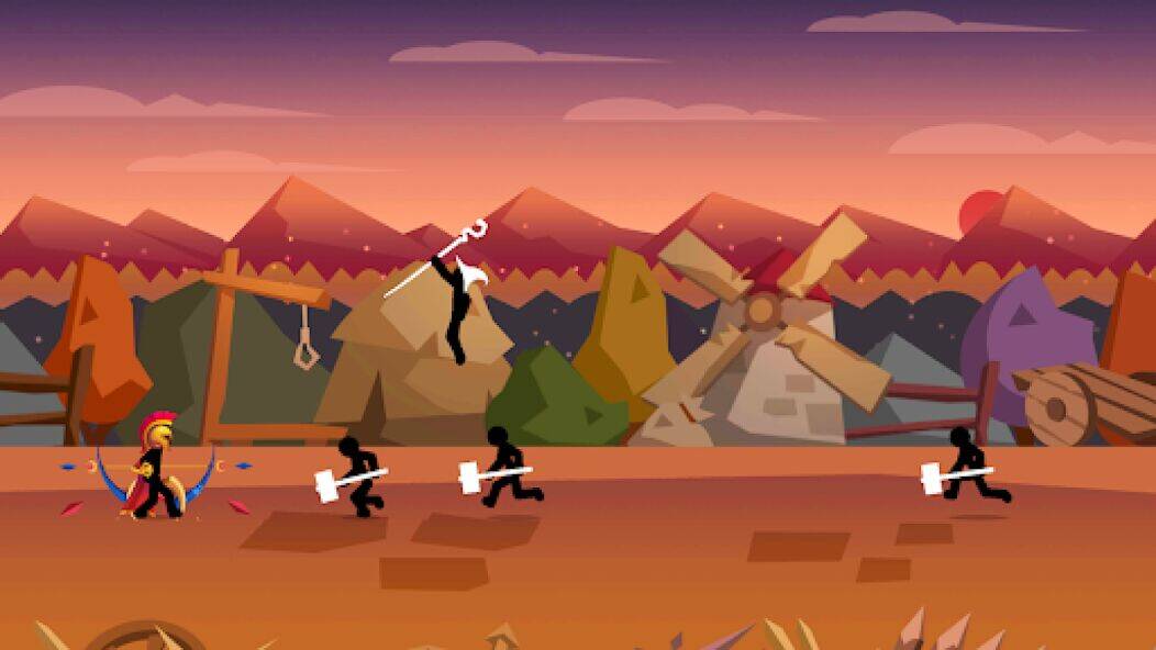 Скачать взломанную Stick Fight: Shadow Archer [Много монет] MOD apk на Андроид