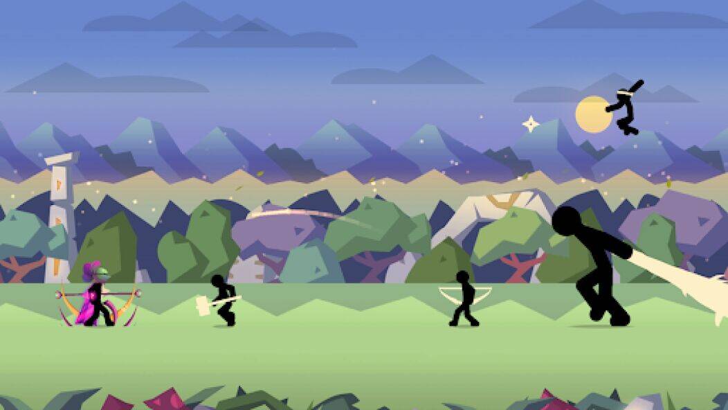 Скачать взломанную Stick Fight: Shadow Archer [Много монет] MOD apk на Андроид