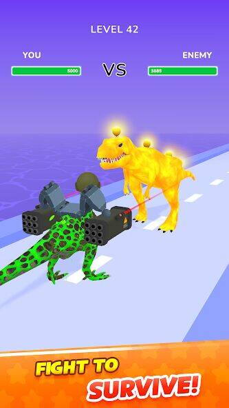 Скачать взломанную Dino Evolution Run 3D [Мод меню] MOD apk на Андроид