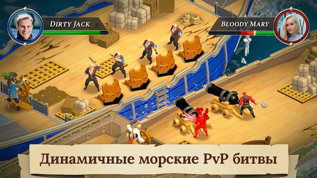 Скачать взломанную Pirate Ships・Строй и сражайся [Мод меню] MOD apk на Андроид