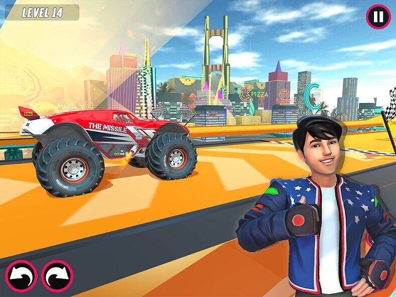 Скачать взломанную Monster Truck Stunt-Derby Game [Бесплатные покупки] MOD apk на Андроид