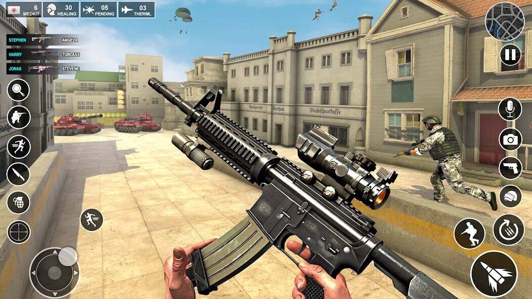 Скачать взломанную Антитеррористическая стрелялка [Много монет] MOD apk на Андроид