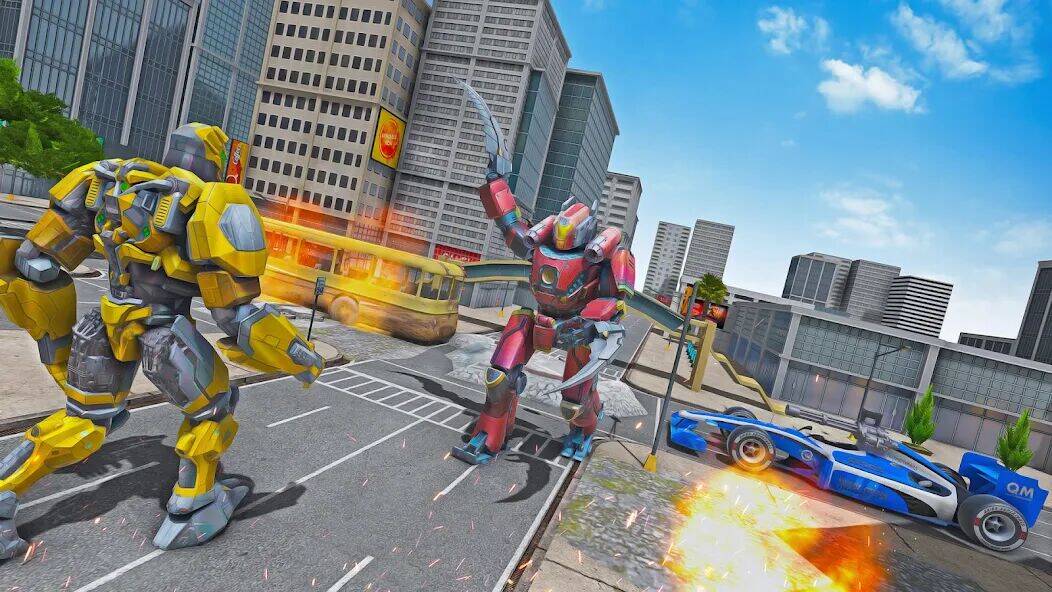 Скачать взломанную Mech Arena Shooting Robot Game [Бесплатные покупки] MOD apk на Андроид