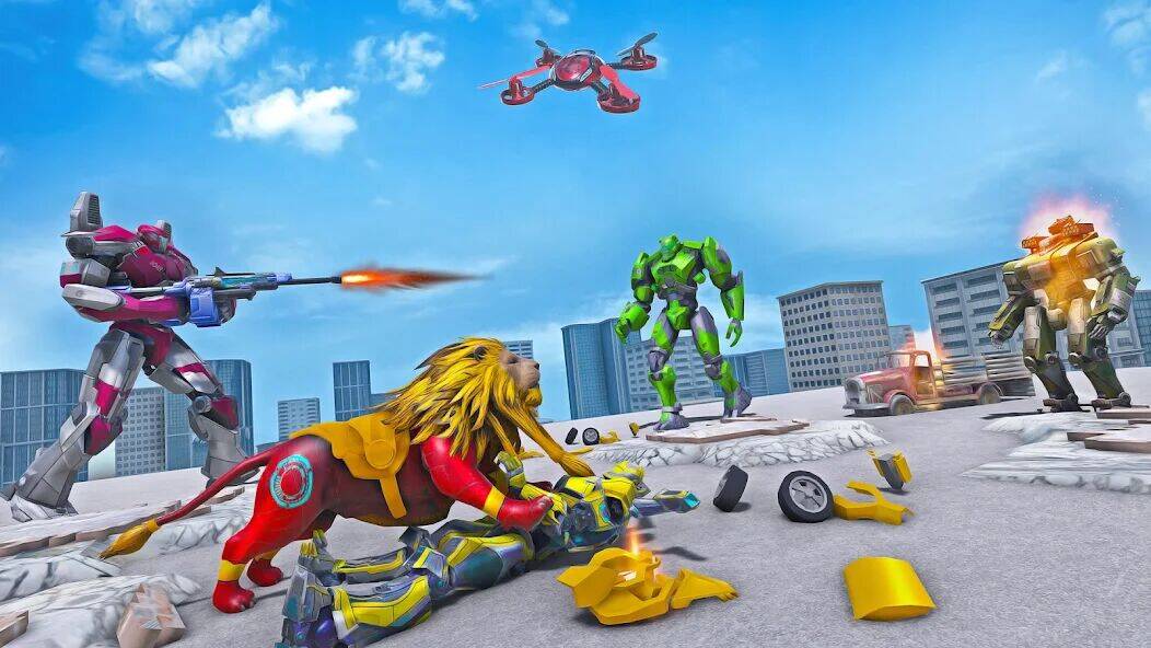 Скачать взломанную Mech Arena Shooting Robot Game [Бесплатные покупки] MOD apk на Андроид