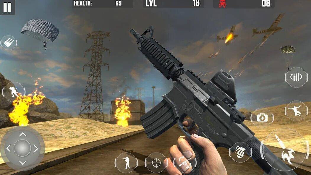 Скачать взломанную fps cover firing Offline Game [Много монет] MOD apk на Андроид