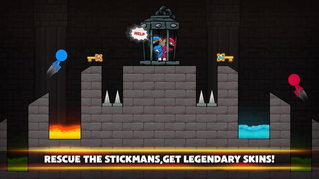 Скачать взломанную Stickman Warriors Duel [Бесплатные покупки] MOD apk на Андроид
