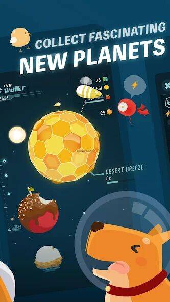 Скачать взломанную Walkr: Fitness Space Adventure [Бесплатные покупки] MOD apk на Андроид