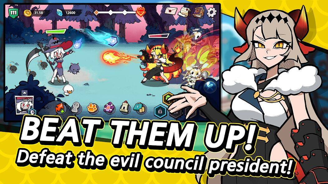 Скачать взломанную Witch and Council : Idle RPG [Много денег] MOD apk на Андроид