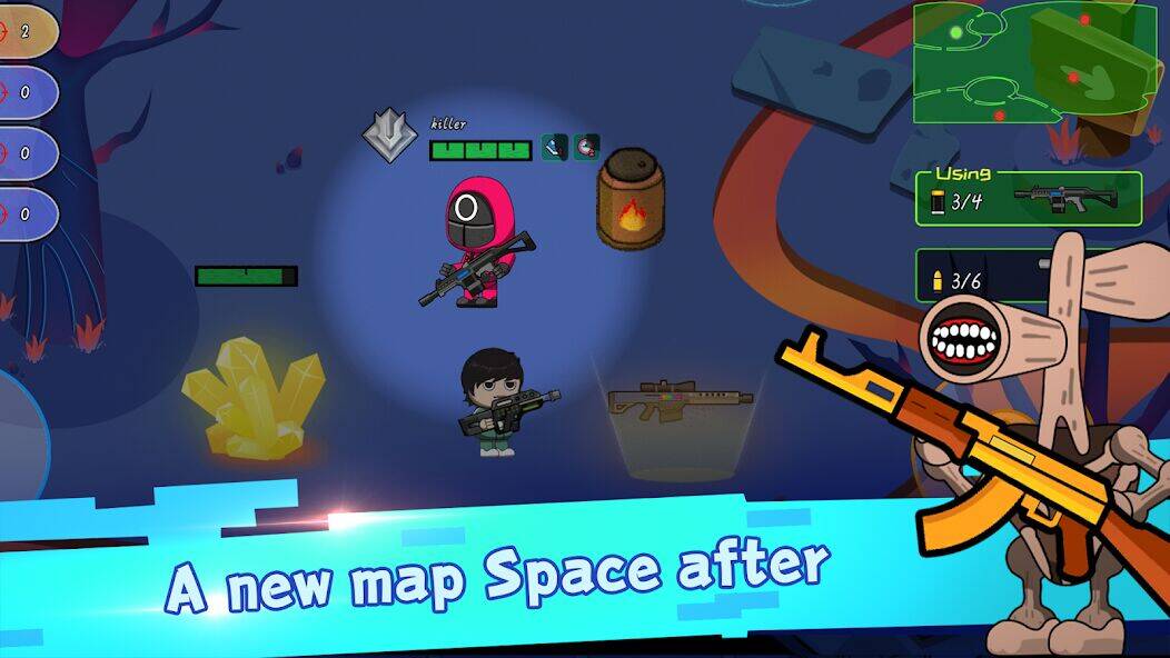 Скачать взломанную Pixel Space Kill: Jedi Escape [Много денег] MOD apk на Андроид