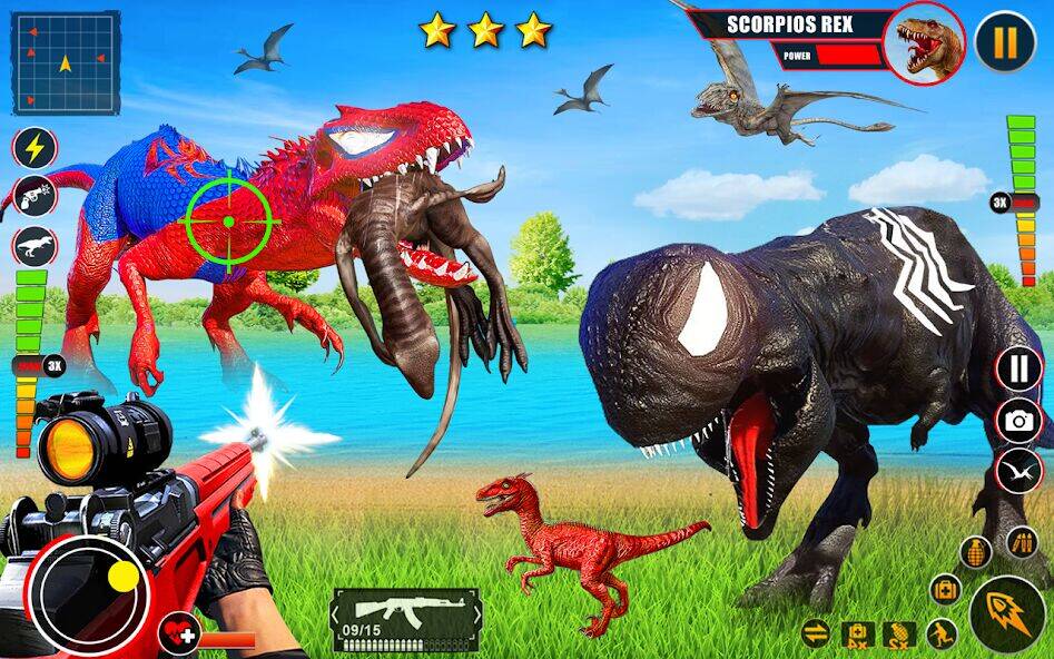 Скачать взломанную Wild Dinosaur Hunter Gun Games [Много монет] MOD apk на Андроид