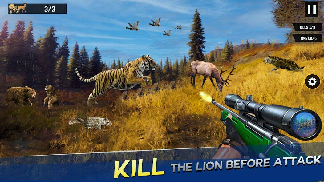 Скачать взломанную Sniper Animal Shooting Games [Много денег] MOD apk на Андроид