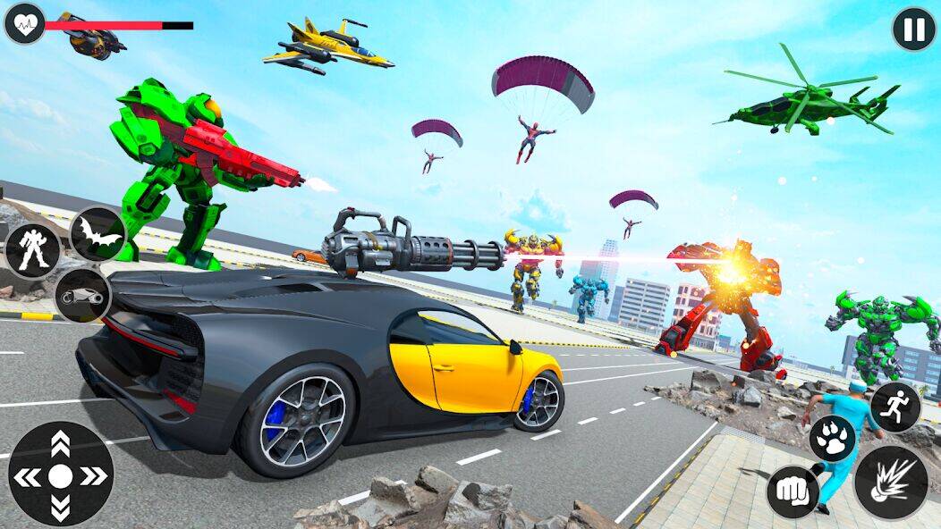 Скачать взломанную роботы трансформеры летающего [Много монет] MOD apk на Андроид