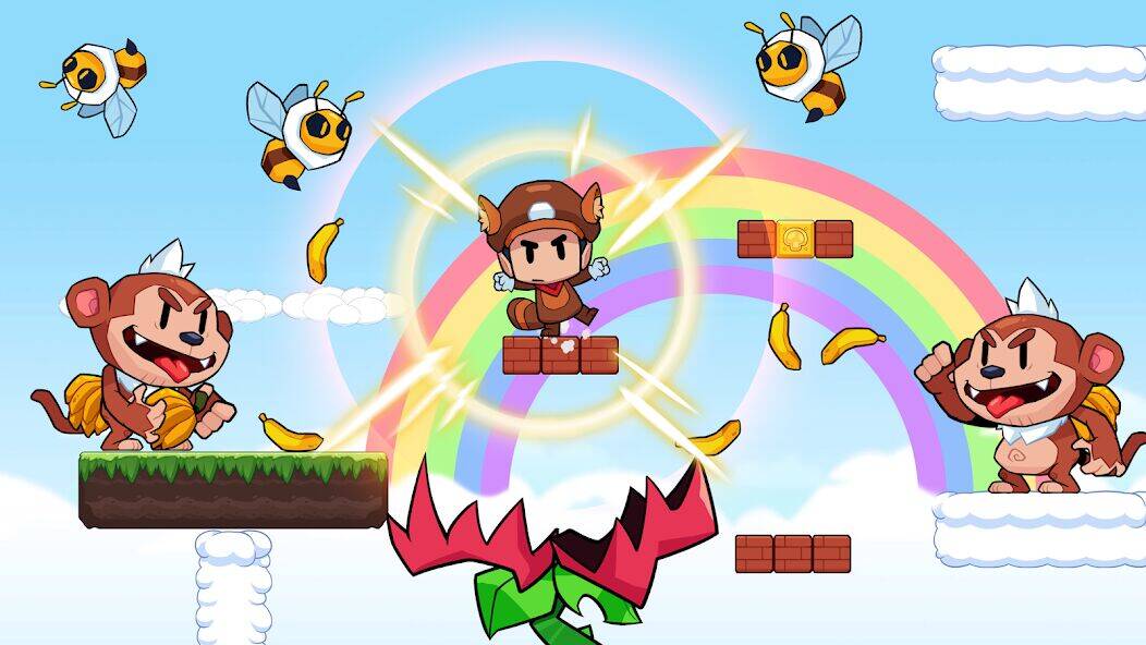 Скачать взломанную Super Meno - Jungle Platform [Много монет] MOD apk на Андроид