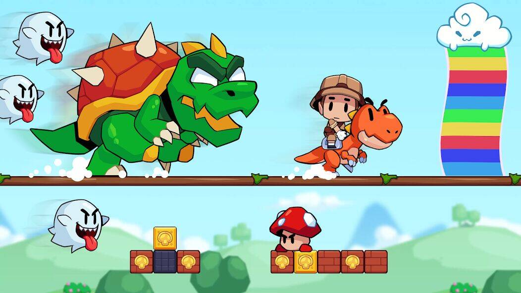 Скачать взломанную Super Meno - Jungle Platform [Много монет] MOD apk на Андроид