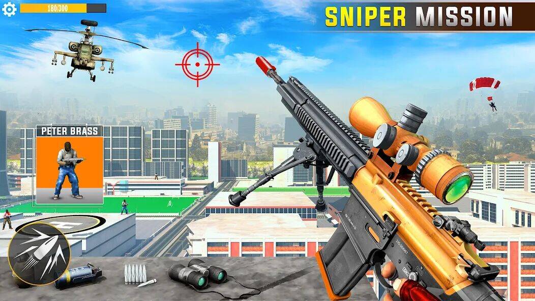Скачать взломанную Sniper War 3D - игры с оружием [Много денег] MOD apk на Андроид