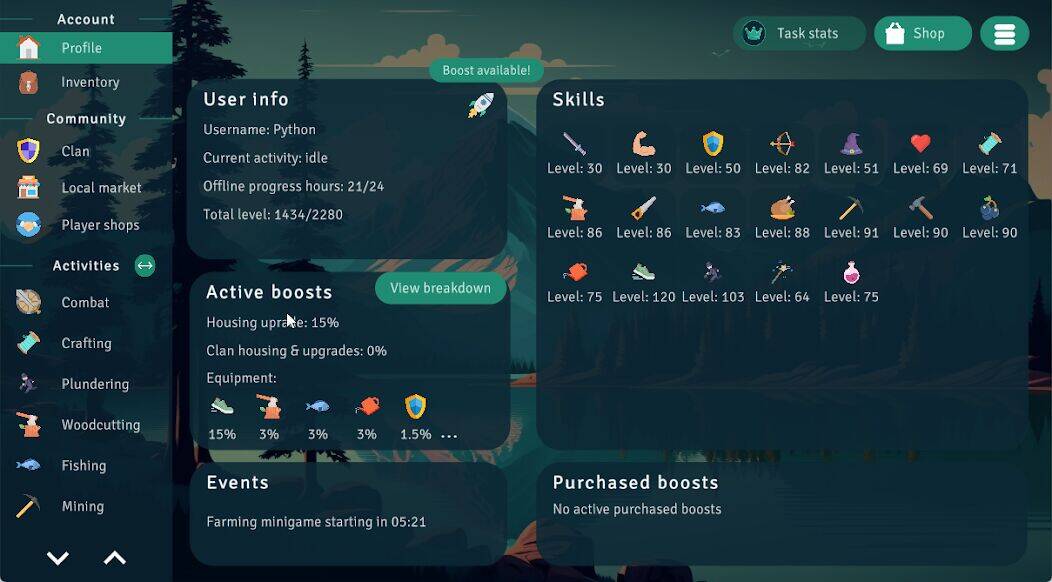 Скачать взломанную Idle Clans [Мод меню] MOD apk на Андроид