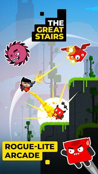 Скачать взломанную Great Stairs: Run Jump Shooter [Мод меню] MOD apk на Андроид