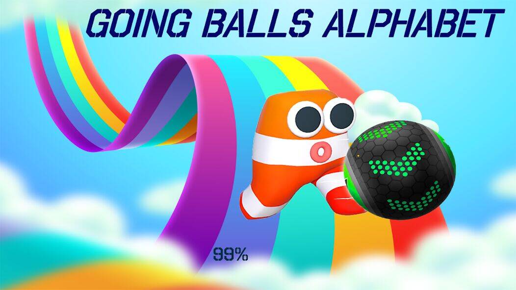 Скачать взломанную Going Balls Alphabet Rolling [Много монет] MOD apk на Андроид