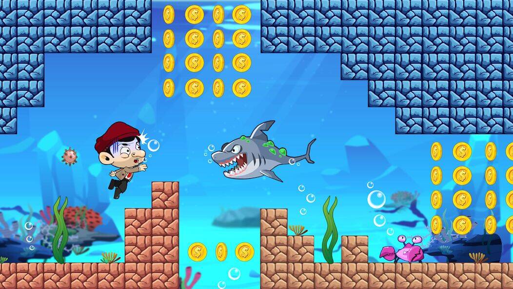 Скачать взломанную Super Bean Adventure: Run Game [Много монет] MOD apk на Андроид