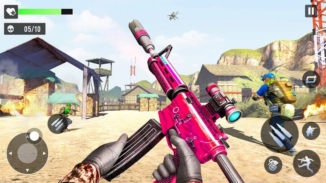 Скачать взломанную FPS offline Gun Shooting Games [Мод меню] MOD apk на Андроид