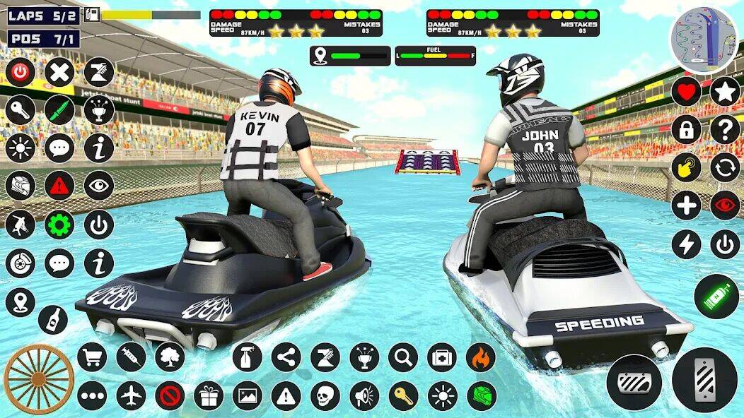 Скачать взломанную Jetski Boat racing: Boat Games [Много монет] MOD apk на Андроид
