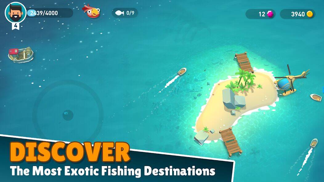 Скачать взломанную Creatures of the Deep: Fishing [Много денег] MOD apk на Андроид