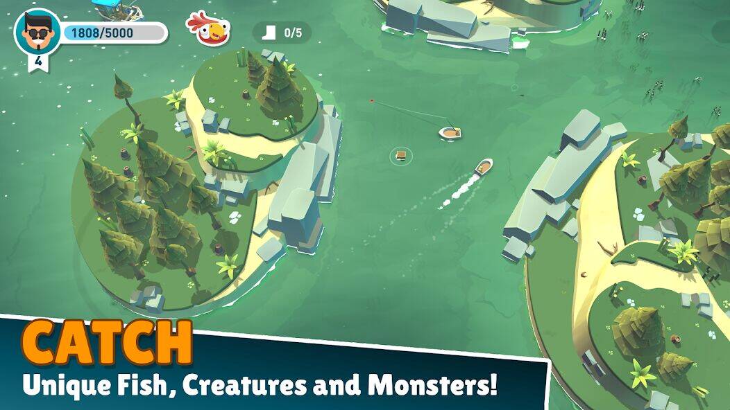 Скачать взломанную Creatures of the Deep: Fishing [Много денег] MOD apk на Андроид