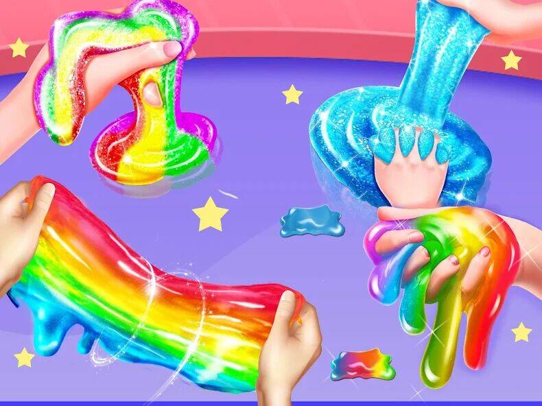 Скачать взломанную Радуга слизь Симулятор Игры [Бесплатные покупки] MOD apk на Андроид