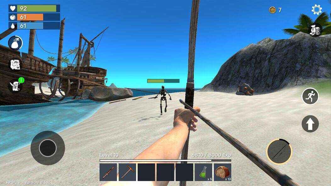 Скачать взломанную Uncharted Island: Survival RPG [Много денег] MOD apk на Андроид