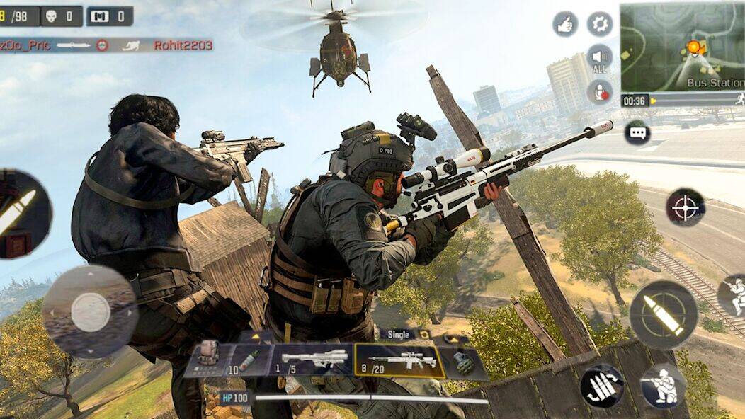 Скачать взломанную Игра «Снайперское прикрытие» [Много монет] MOD apk на Андроид