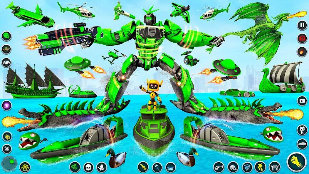 Скачать взломанную Dino Robot - Car Robot Games [Мод меню] MOD apk на Андроид