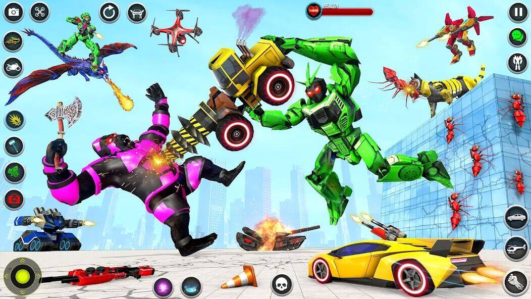 Скачать взломанную Dino Robot - Car Robot Games [Мод меню] MOD apk на Андроид