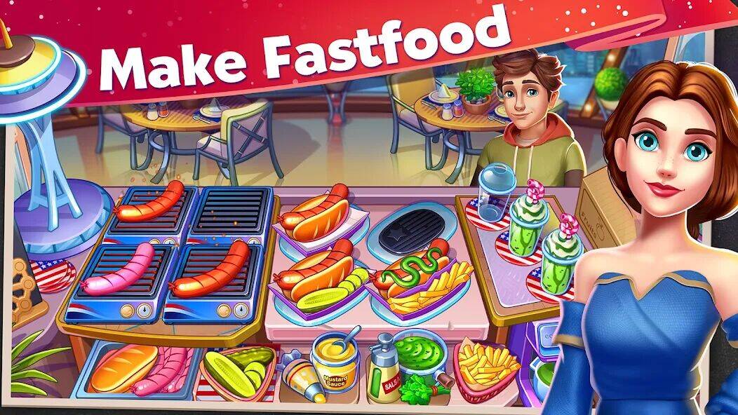 Скачать взломанную American Cooking Star [Бесплатные покупки] MOD apk на Андроид