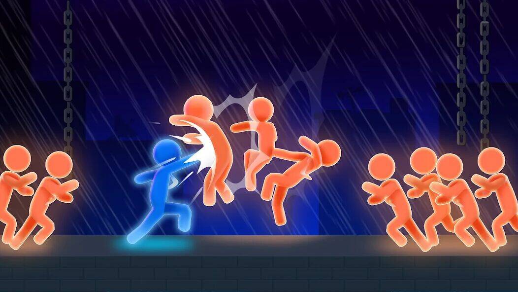 Скачать взломанную Stick Fighter: Battle Stickman [Много монет] MOD apk на Андроид