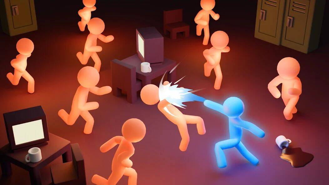 Скачать взломанную Stick Fighter: Battle Stickman [Много монет] MOD apk на Андроид