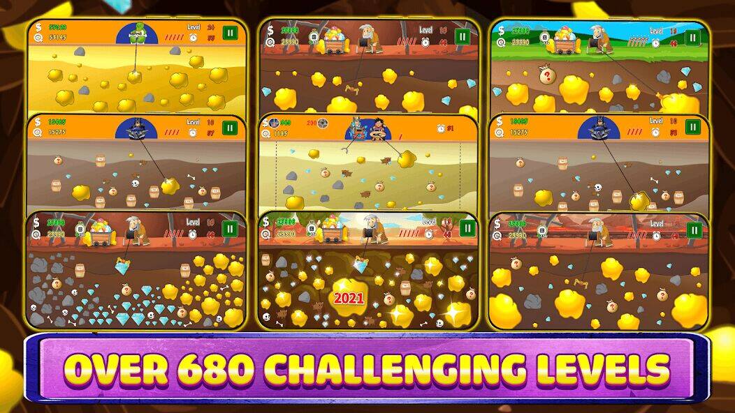 Скачать взломанную Gold Miner Classic: Gold Rush [Мод меню] MOD apk на Андроид