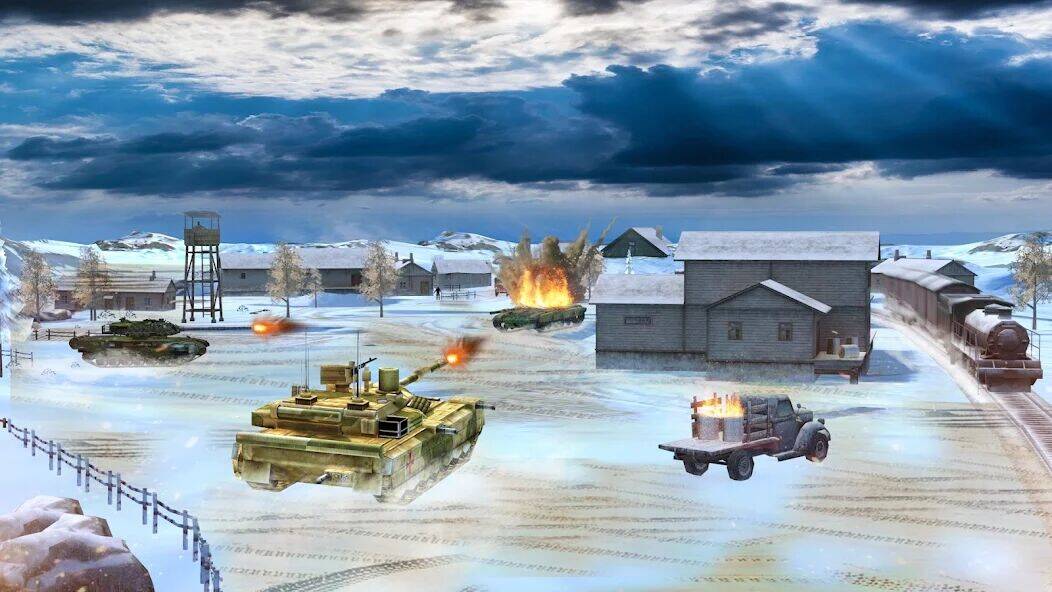 Скачать взломанную Армейские танковые игры война [Бесплатные покупки] MOD apk на Андроид