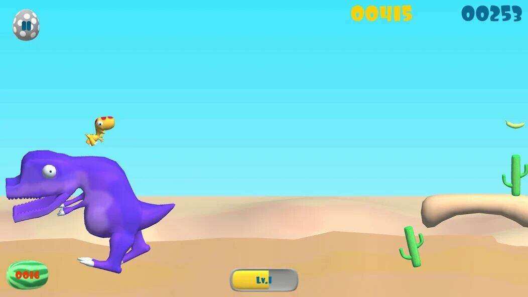Скачать взломанную Dinosaur Run [Много денег] MOD apk на Андроид